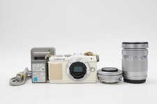 Olympus PEN Lite E-PL7 White 16.1MP w/14-42mm, 40-150mm Double Lens Kit