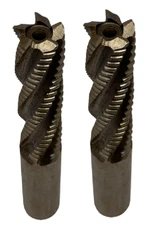 Lot of 2 – SPI 85-516 HSS-Co Roughing End Mills – 5 Fl – Weldon Shank