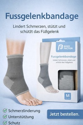 Body Factor Fußgelenkbandage Gr. M