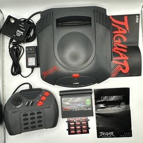 Atari Jaguar Console Bundle Cybermorph Game + Manual Controller Cables TESTED