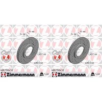 2X Zimmermann Sport Bremsscheiben 282Mm Gelocht Vorne Passend FüR Porsche 911