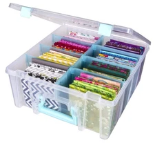 Super Satchel Double Deep Compartment Box - Art Storage with 8 Removable Comp...