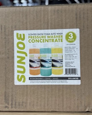 Sun Joe 3-Pack Pressure Washer Concentrate Auto Foam All Purpose Cleaner New