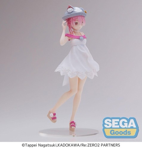 SEGA Luminasta Re:Zero Ram Nyatsu Day Ver. Figura - Estatua PVC de 7,5” - Imagen 10 de 10