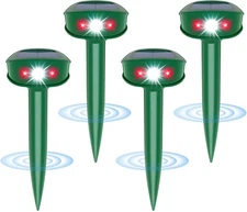 Solar Ultrasonic Squirrel Repellent Ultrasonic Animal Repeller Cat Dog Repellent