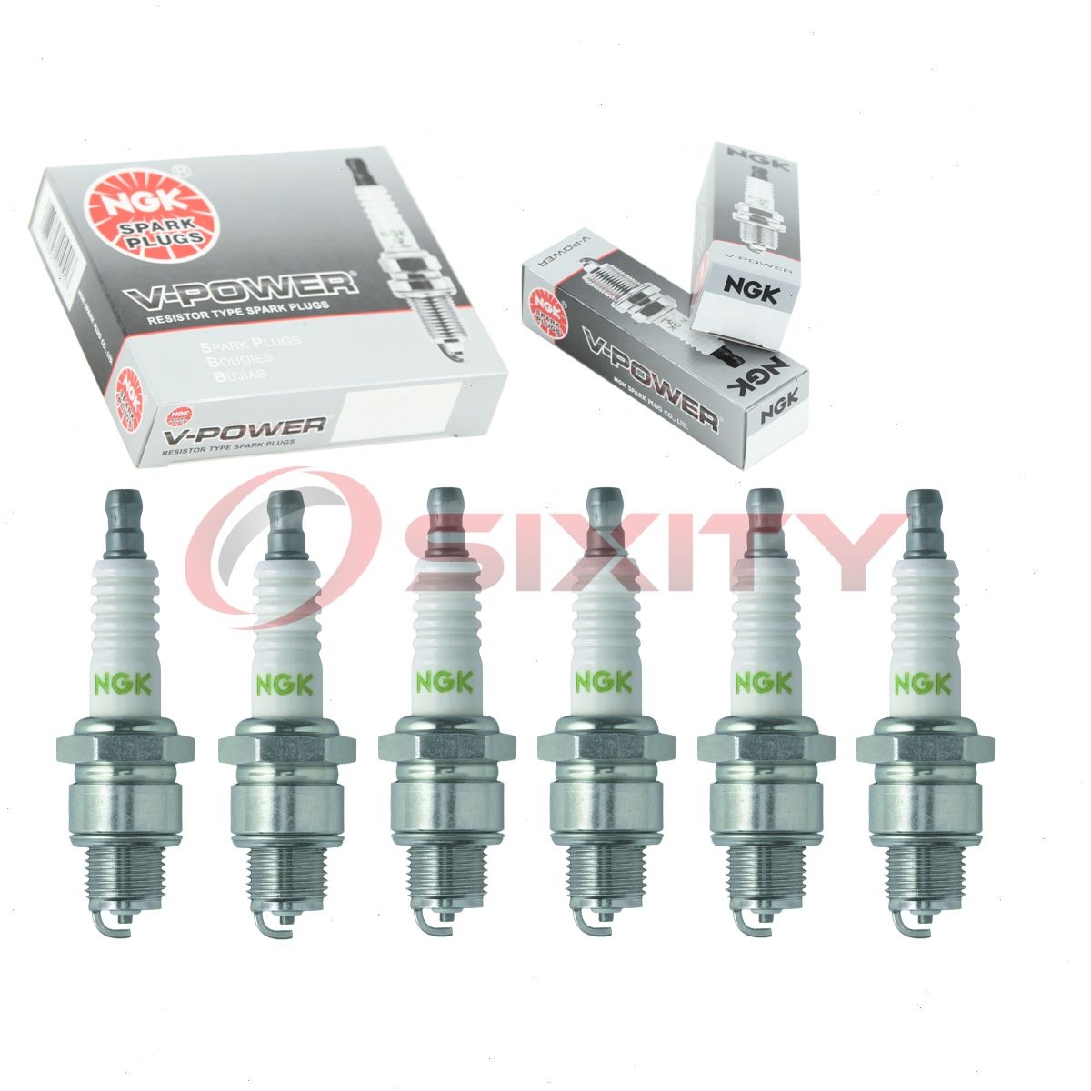 6 pc NGK 4838 BP8H-N-10 V-Power Spark Plugs for L76V 827M 33-816737Q su