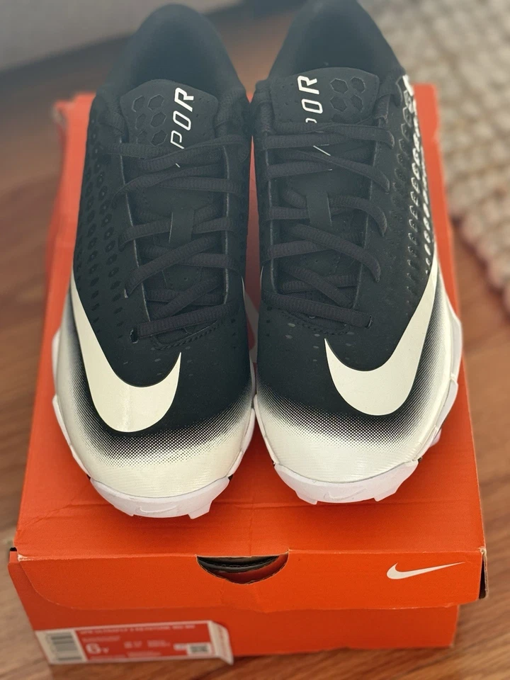 Botines de béisbol Nike Vapor Ultrafly Keystone 6Y negros blancos Foto 2 de 4