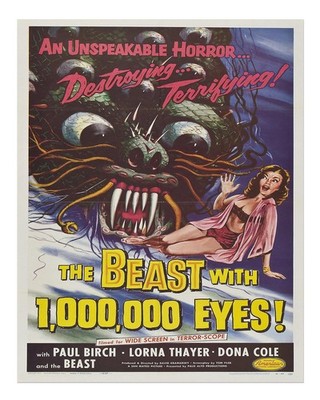 Vintage Sci-Fi-Horror-Wandkunst Das Biest mit 1.000.000 Augen Alien-Kr