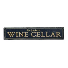 Family Wine Cellar, Custom Wine Lover - Rustic Distressed Wood Sign