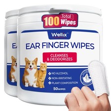 Pet Ear Cleaner for Dogs Cats 100count - Pure Chamomile Honeysuckle Dog Cle...