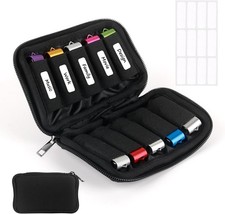 Flash Drive Case USB Storage 10 Slots, Portable Thumb 10 Black
