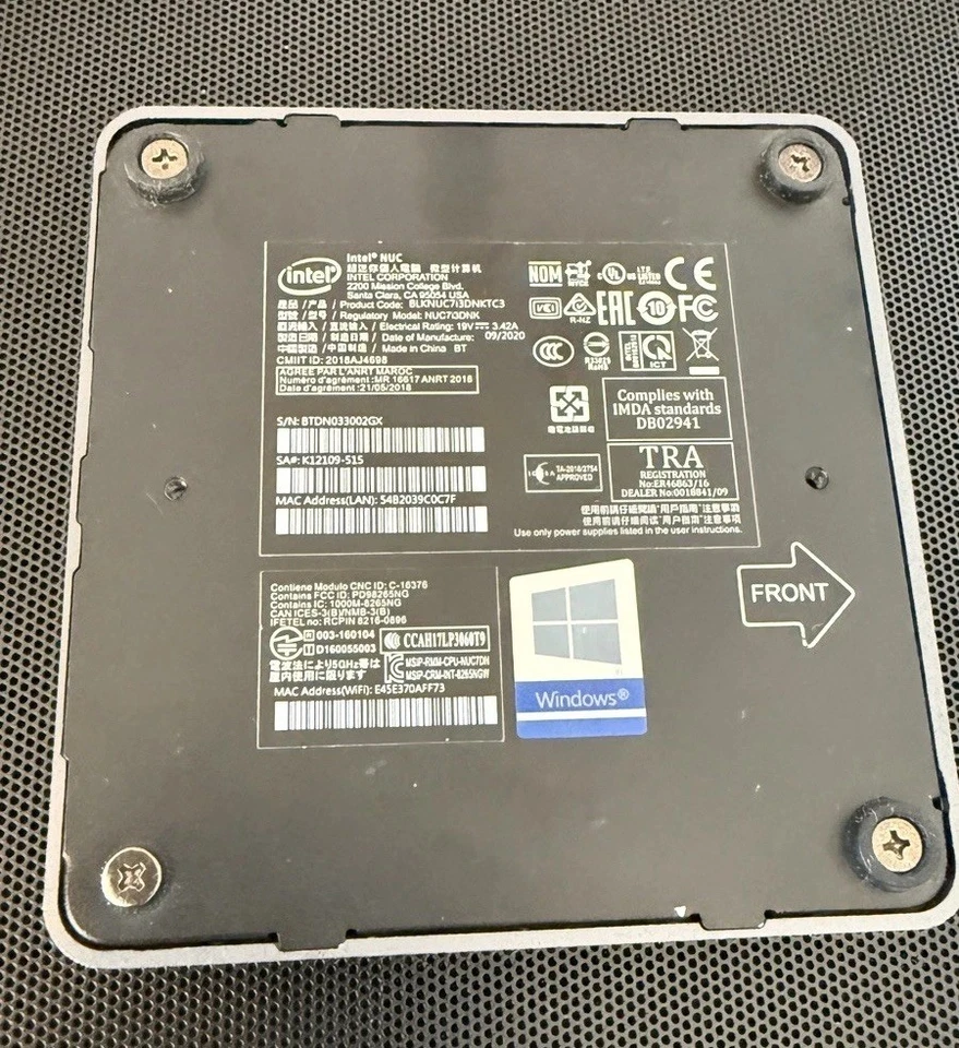 Intel NUC Kit NUC7i3DNK PC i3 7100U 2.4GHz 8GB RAM 256GB SSD WiFi BT - Image 3 of 3