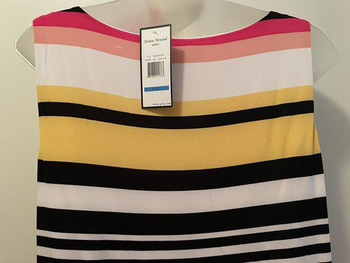 JESSICA HOWARD Missy Long Sleeveless Dress Size XL Pink Stripe Lined Womens NWT! - Picture 7 of 11