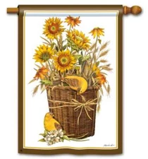SUMMER SUNFLOWERS, Breeze Art Premium Standard Flag,  28x40, New in Package