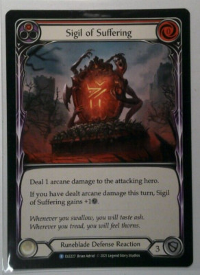 Flesh And Blood (FAB) - Sigil Of Suffering *Red* | eBay