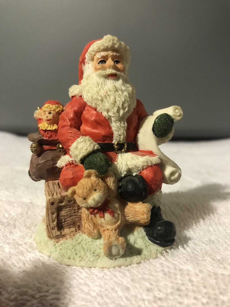Vintage Santa Claus With Toys Teddy Bear Toy Sack Figurine