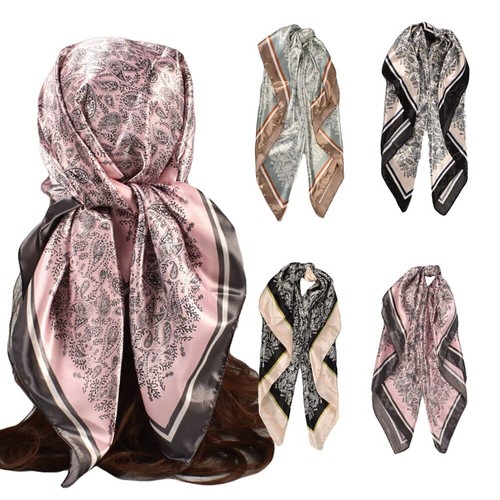 4PCS Silk Head Scarves Large Satin Scarf for Women Hair & Neck Wrap