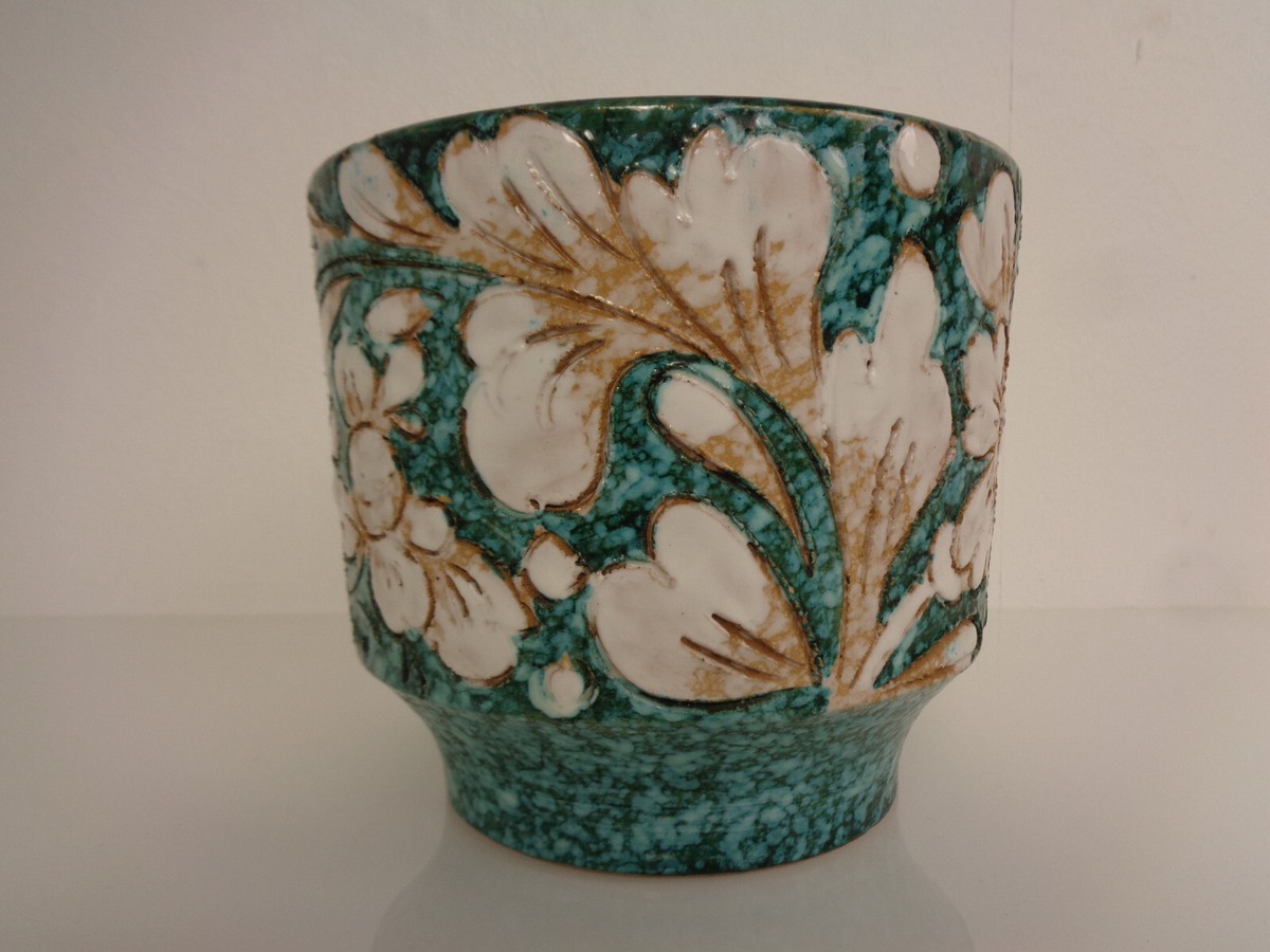 AIPOGOOIN Vintage Keramiktopf Mit Ablaufloch – 12,7x12,7x11,9 Cm, Crackle-Glasur Für Innen & Außen