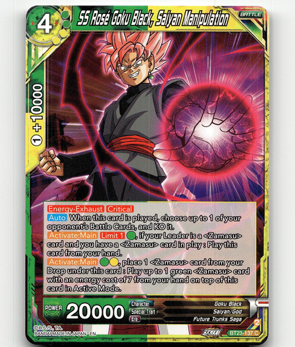 Pre-Release SS Rose Goku Black Wishes Fulfilled #BT16-072 DBS