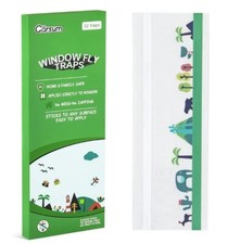 Garsum 32 Pack Window Fly Traps Indoor, Fly Paper, Sticky Flying Bug Catcher