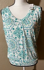 Loft Outlet Sleeveless VNeck Blouse Size Medium