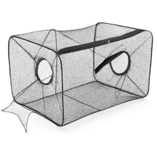 Foldable Fishing Net Trap and Fish Minnow Trap