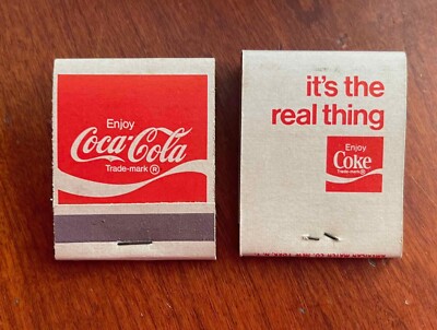 NIB Vintage Coca Cola Matchbook, Coke Adds Life to Everything Nice, Unused 1970s