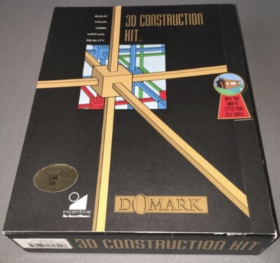 3D BAUSATZ +VHS, DOMARK / INCENTIVE, Commodore 64 / 128 DISK, sehr selten