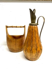 VINTAGE JUG Cocktail THERMOS BUCKET DRIED FRUIT DESIGN Aldo Tura Macabo 50