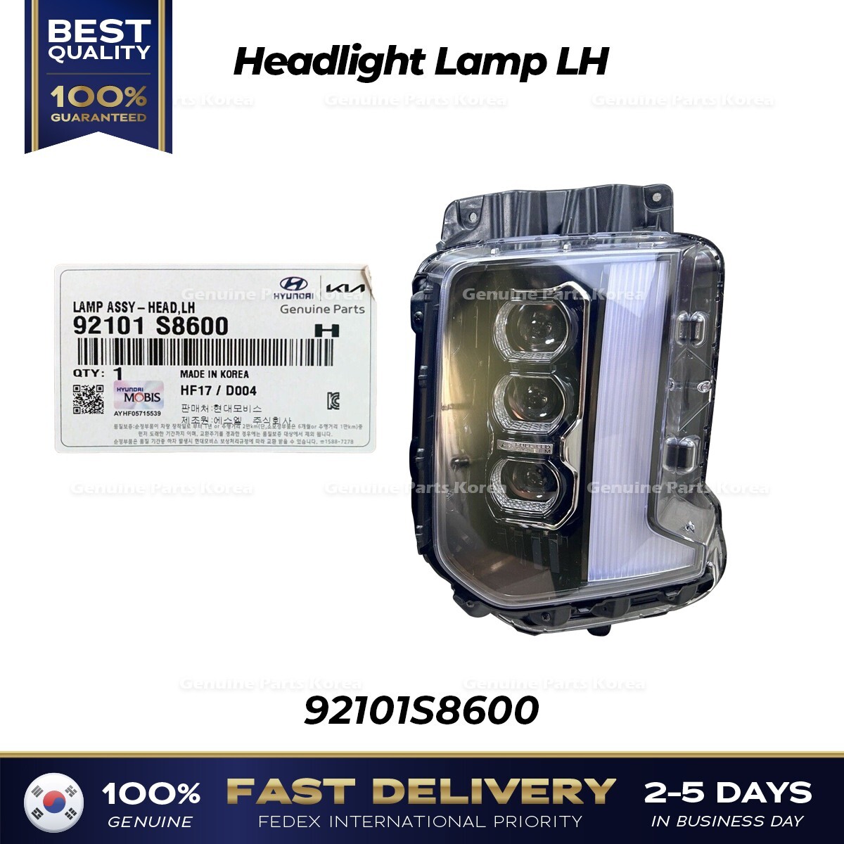 ⭐Genuine⭐ Headlight Lamp LH 92101S8600 for Hyundai Palisade | eBay