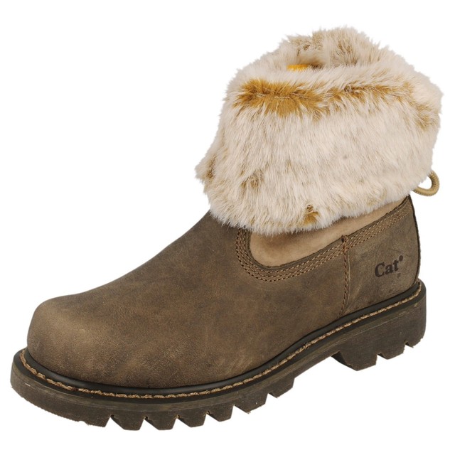 caterpillar fur lined boots