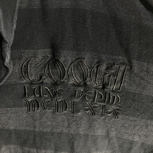 Coogi Polo Shirt Mens 4XL Black Gray Short Sleeve Lion Embroidered Logo Hip Hop - Picture 2 of 6