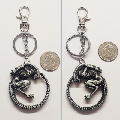 アクセサリー mukku9843 Alien Xenomorph metal keychain backpack hanger clip accessory gift