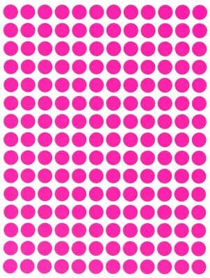 Round Sticker Dots ~¼  8mm Neon Colored Coding Circle Stickers Marking Crafts