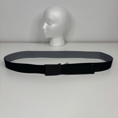 Adidas Web Belt Black/Gray Reversible 100% Polyester Box Buckle OSFM