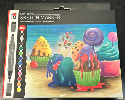 Marabu Sketch Marker Set Sugarholic  Assorted Colors 12 pcs #8503
