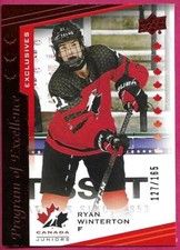 2021-22 UD Team Canada Juniors RYAN WINTERTON #138 Program Excellence 127/165