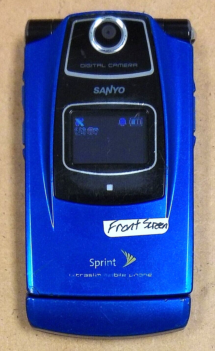 Sanyo Katana SCP-6600 - Blue ( Sprint ) Very Rare Cellular Flip