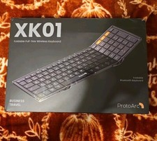 ProtoArc Foldable Bluetooth Keyboard, XK01 Full Size Folding Wireless Keyboard