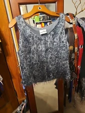 Joseph Ribkoff Vintage Blouse Top Snap Front Fuzzy Size Medium Vtg