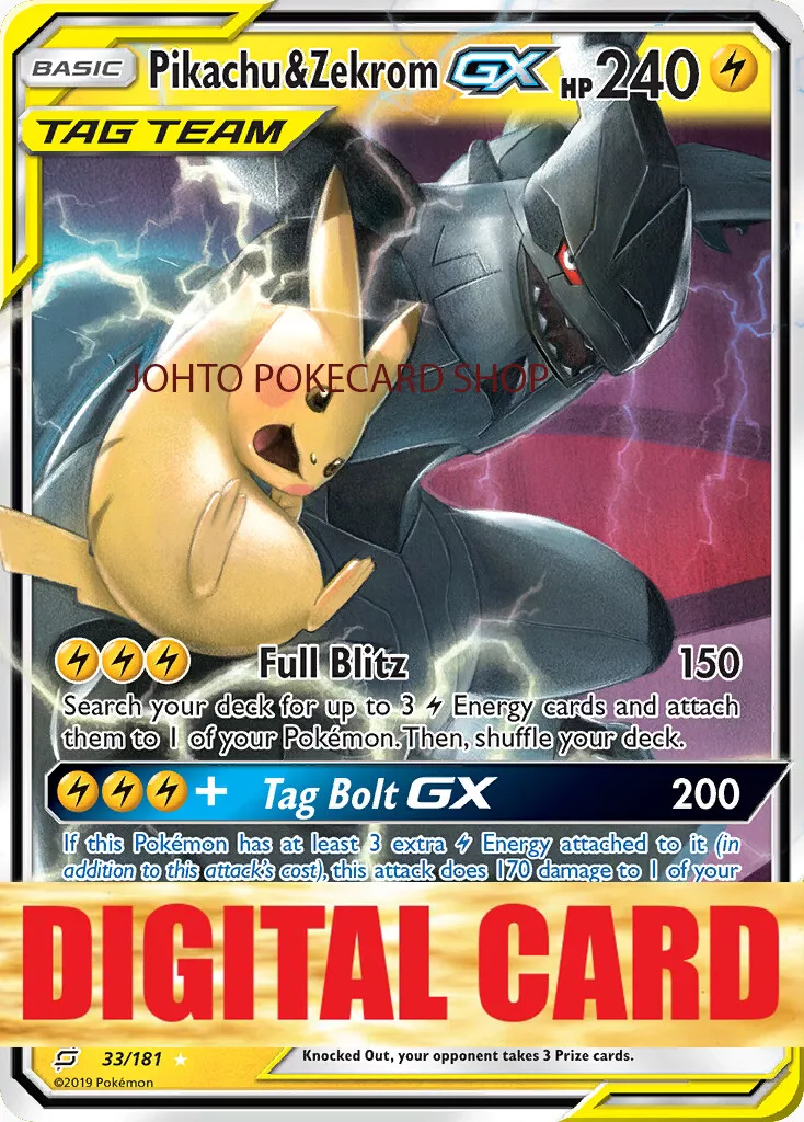  Pokemon Trading Card Game: Pikachu and Zekrom-GX