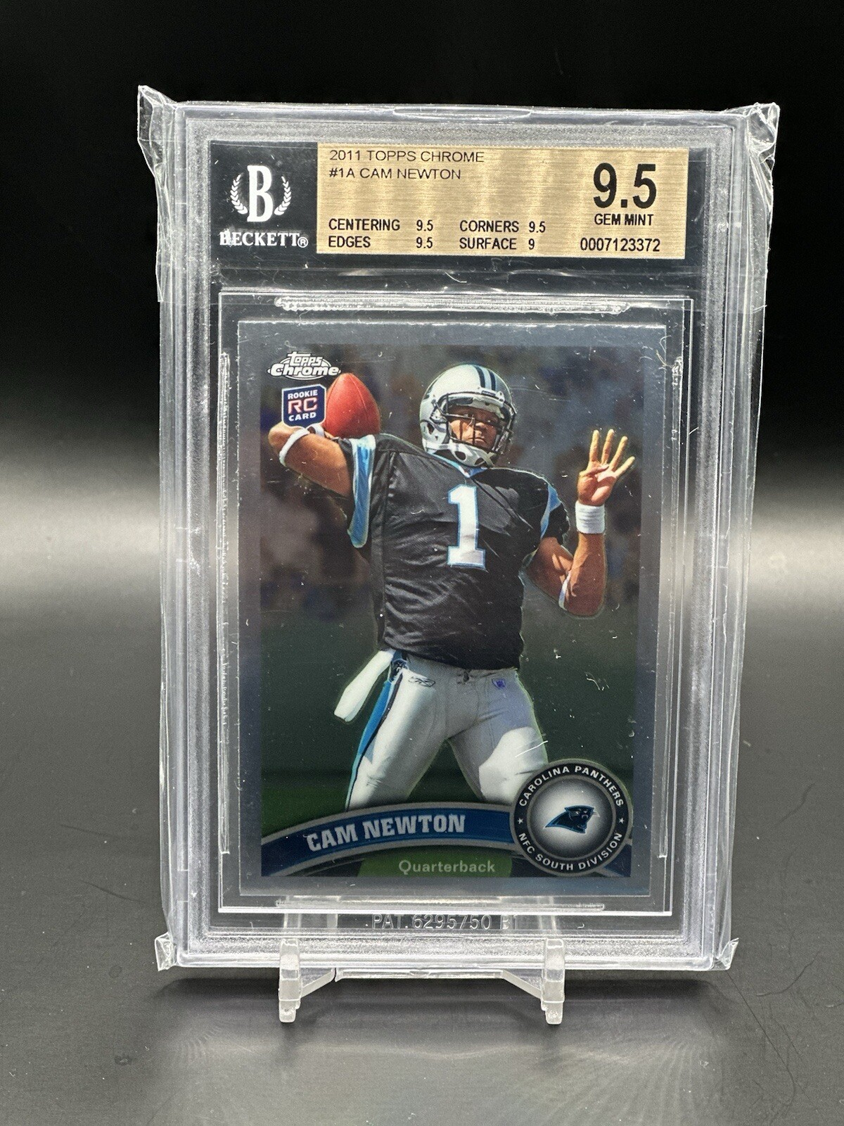 2011 Topps Chrome #1A Cam Newton Rookie BGS 9.5 GEM MINT Carolina Panthers RC