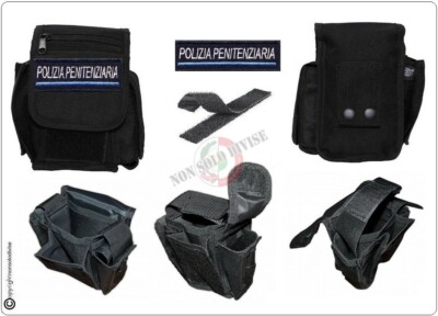 Borsetto Tasca Multiuso Cinturone Cordura MHF Nero Blak P Penitenziaria |  eBay