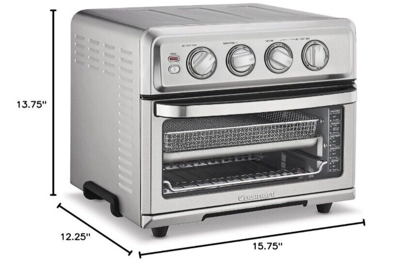 8-in-1 Air Fryer Convection Toaster Oven with Bake Grill Broil Warm