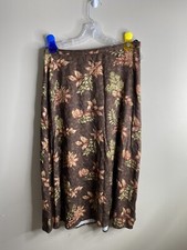 Womens Vintage Paquette Burr California skirt floral L Pull On
