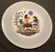 Collectable plate Egypt Egyptian Man Woman Porcelain IONIA 12.5”