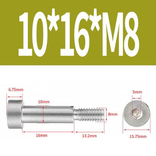 Tornillo de hombro de paso hexagonal interior M2 M2,5 M3 M4 M5 M6 M8 M10 acero inoxidable V2A A2 - Imagen 133 de 169
