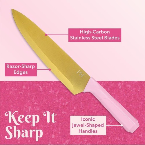 12 Piece Kitchen Knife & Utensil Set W/ Rotating Caddy High Carbon Steel New - Picture 5 of 6