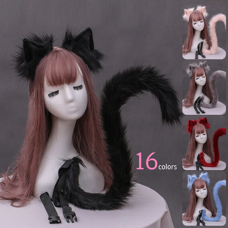 Women Girl Sexy Cosplay Furry Fox Ear Tail Kawaii Cat Lolita Anime Cosplay Props - Image 4 of 4
