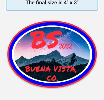 Billy Strings Renewel 2022, 4'' x 3'', vinyl sticker on white vinyl